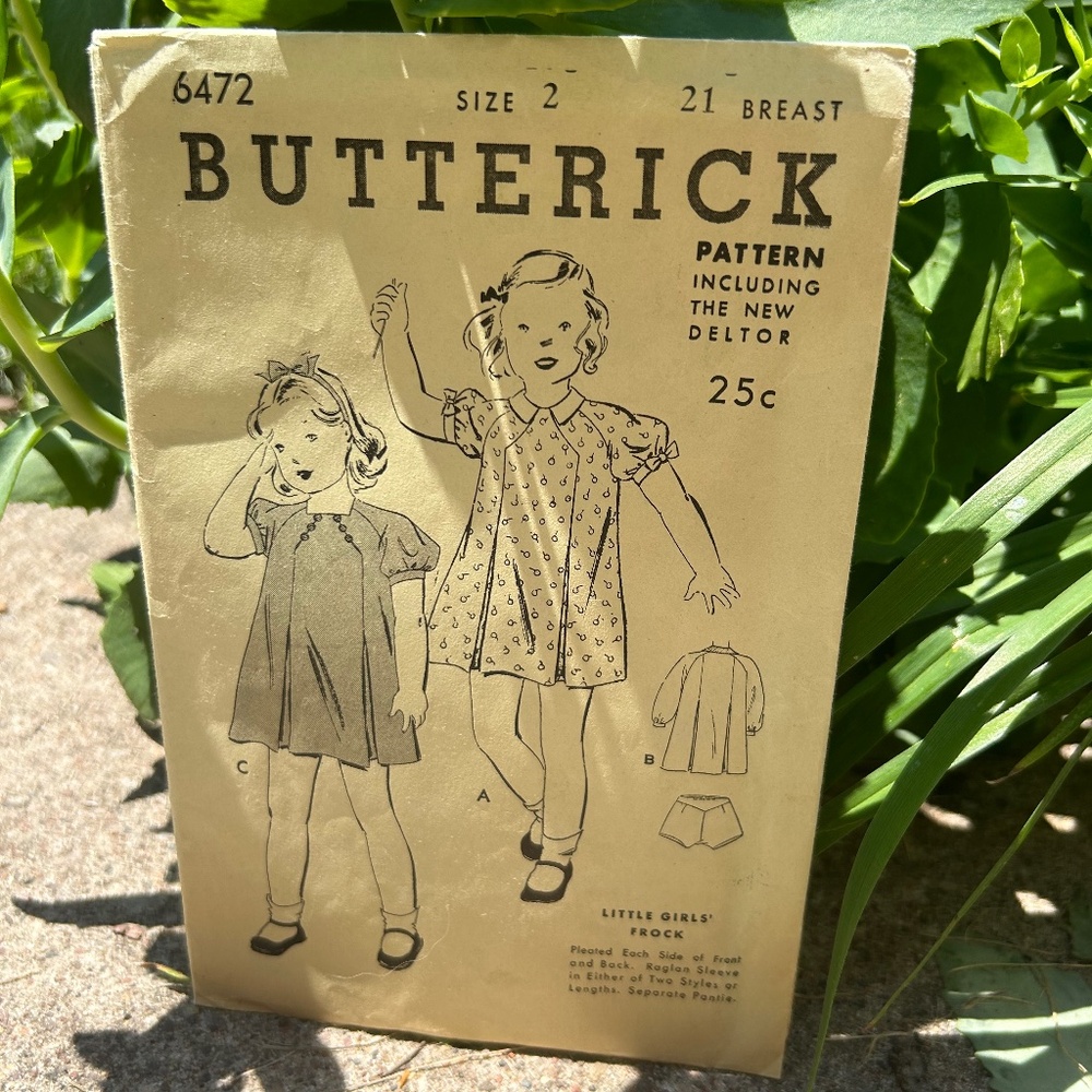 Butterick Sewing Pattern for Girls’ Frock